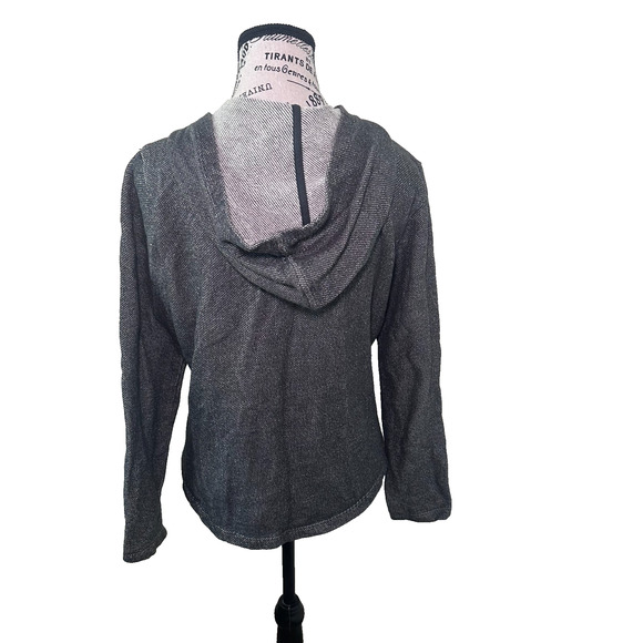 Lucky Lotus Embroidered Zip Hoodie Gray Southwest Boho Cotton Jacket Size Large - Picture 4 of 11